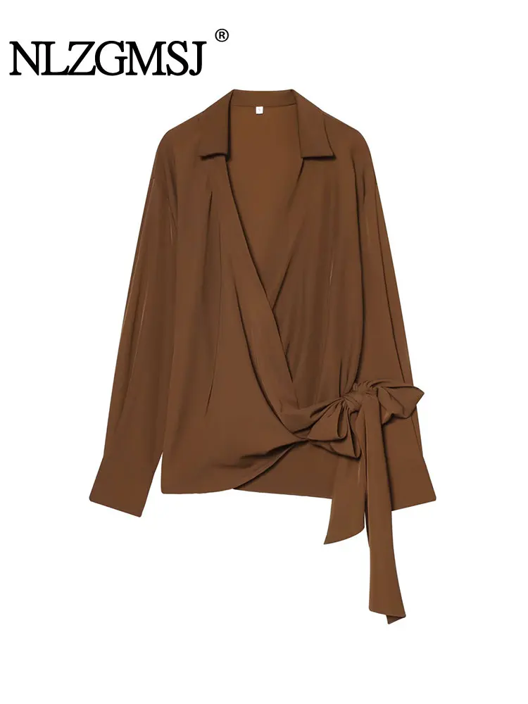 NLZGMSJ женская повседневная рубашка 2025 женская осенняя модная однотонная рубашка с длинными рукавами и бантом украшение женская элегантная рубашка Y2K
NLZGMSJ женская повседневная рубашка 2025 женская осенняя модная однотонная рубашка с длинными рукавами и бантом украшение женская элегантная рубашка Y2K 