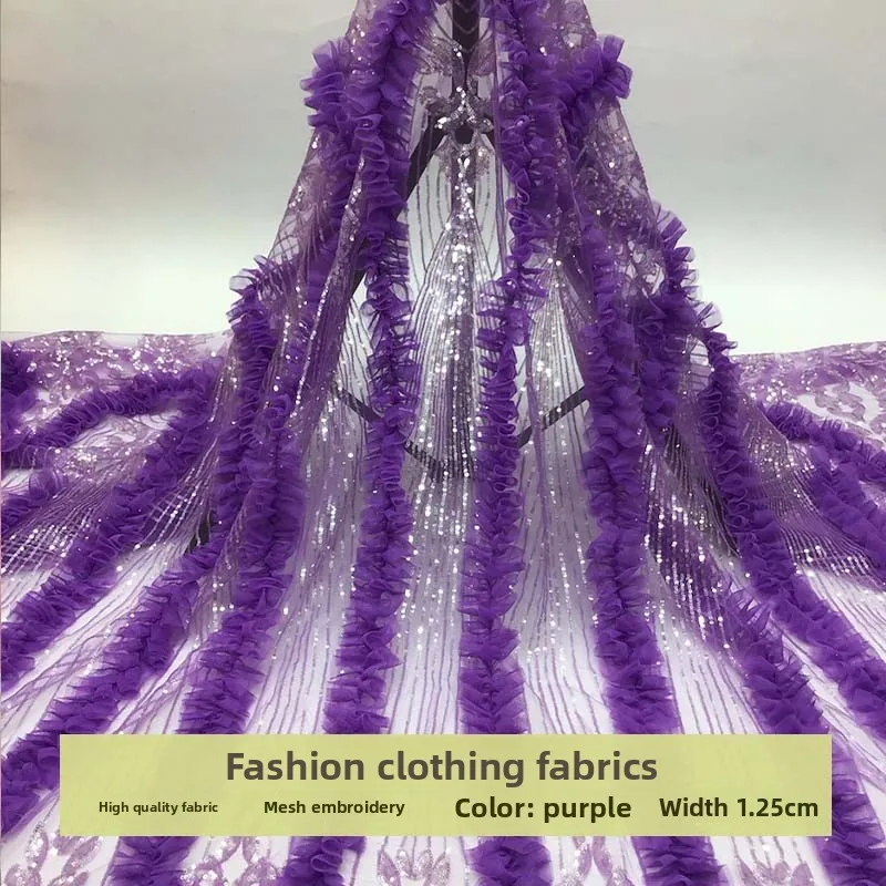 Lace Mesh Sequins Embroidery Fabric for For Ripple Pattern Tassel Wedding Dresses Clothing Diy Cloth By The Yard Sewing Material
Lace Mesh Sequins Embroidery Fabric for For Ripple Pattern Tassel Wedding Dresses Clothing Diy Cloth By The Yard Sewing Material