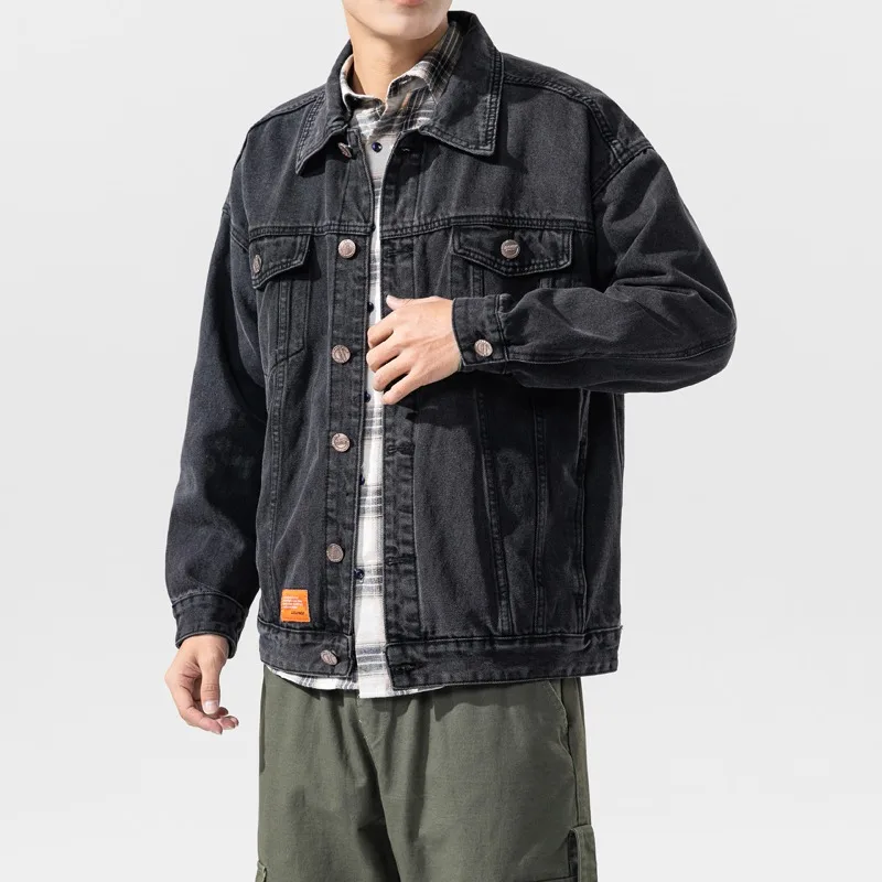 Men's Denim Jacket Overcoat Black Male Jean Coats with Embroidery Trendy Clothing Fast Delvery Washed Fashion Size 5XL-M
Men's Denim Jacket Overcoat Black Male Jean Coats with Embroidery Trendy Clothing Fast Delvery Washed Fashion Size 5XL-M