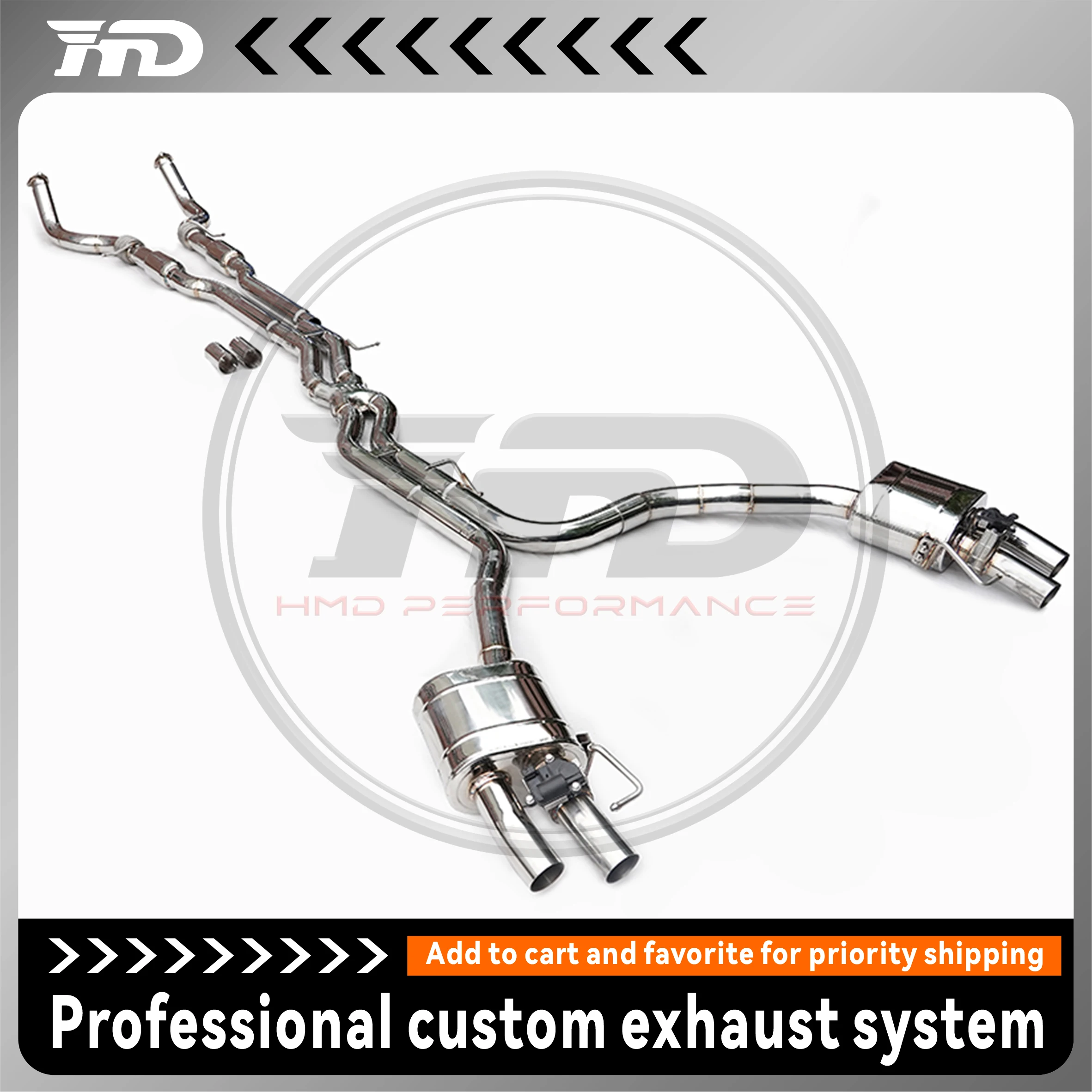 HMD Stainless Steel Resonance tube Middle tube Performance Catback for Audi S6 S7 C7 S8 D4 Exhaust System Muffler With Valve
HMD Stainless Steel Resonance tube Middle tube Performance Catback for Audi S6 S7 C7 S8 D4 Exhaust System Muffler With Valve