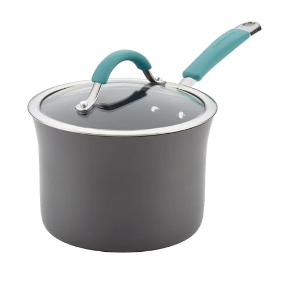Cucina Hard Anodized Nonstick Sauce Pan/Saucepan with Lid 3 Quart Blue
Cucina Hard Anodized Nonstick Sauce Pan/Saucepan with Lid 3 Quart Blue
