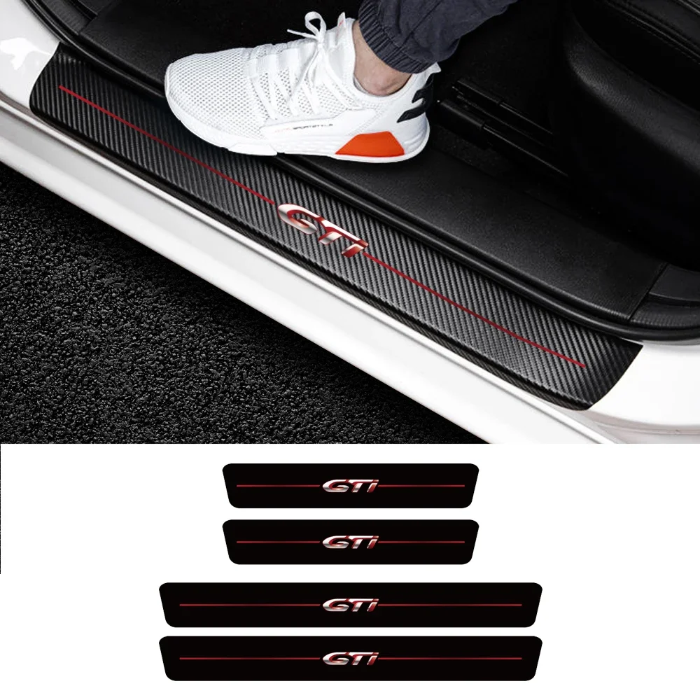 Наклейки для внешнего украшения автомобиля, наклейки на порог из углеродного волокна, декоративные наклейки для Peugeot GTI 208, автоаксессуары 
Наклейки для внешнего украшения автомобиля, наклейки на порог из углеродного волокна, декоративные наклейки для Peugeot GTI 208, автоаксессуары