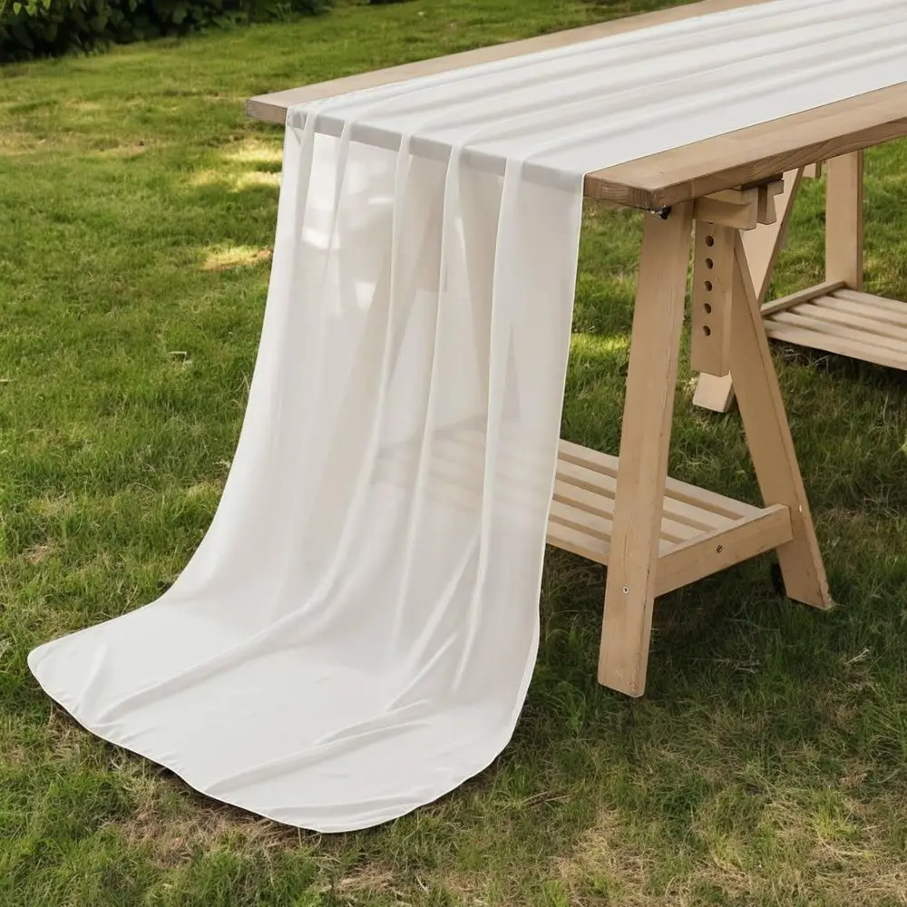 Sheer Chiffon Table Runner 27x170 Inches for Weddings, Showers, Birthdays, Graduations, and Special Events
Sheer Chiffon Table Runner 27x170 Inches for Weddings, Showers, Birthdays, Graduations, and Special Events