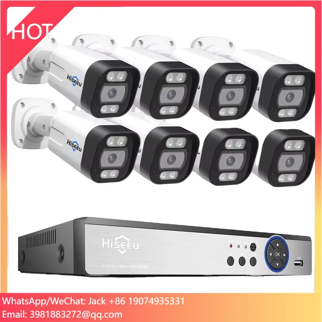 Hiseeu 4K 8channel 8mp Outdoor Color Night Vision Surveillance Cctv Ip Poe Nvr Kit Home Security Camera System
Hiseeu 4K 8channel 8mp Outdoor Color Night Vision Surveillance Cctv Ip Poe Nvr Kit Home Security Camera System