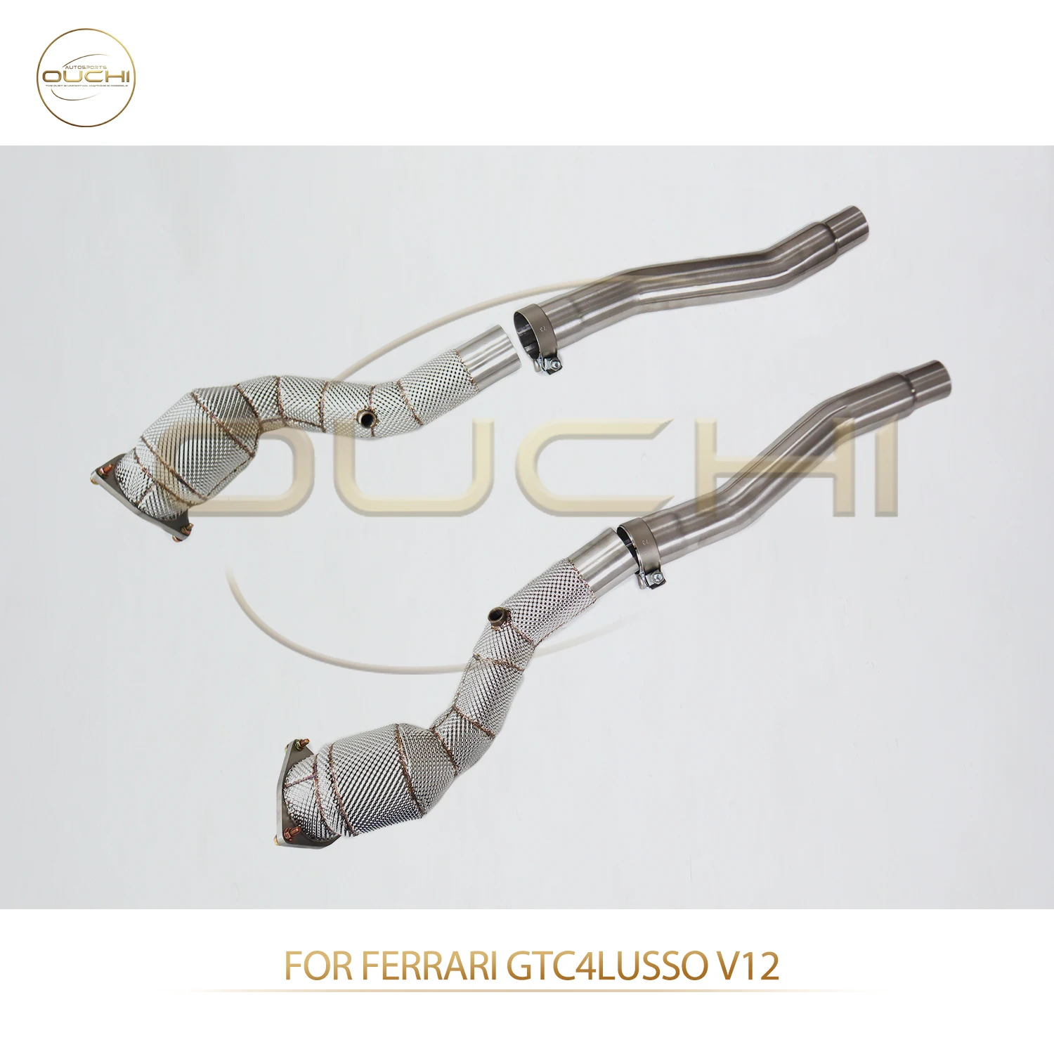 OUCHI Factory Direct Sales Downpipe for Ferrari GTC4Lusso V12 SS304 Heat Shield Exhaust Good Heat Dissipation Auto Parts
OUCHI Factory Direct Sales Downpipe for Ferrari GTC4Lusso V12 SS304 Heat Shield Exhaust Good Heat Dissipation Auto Parts