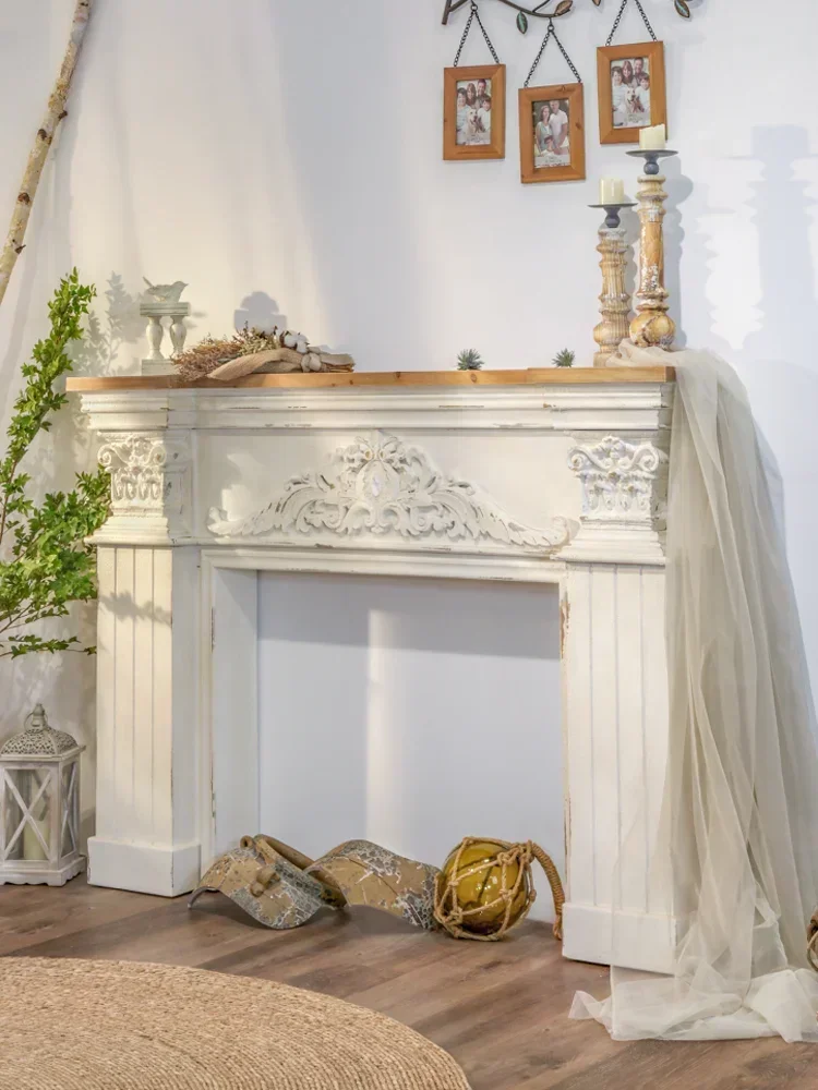 Solid Wood Relief Fireplace Frame Decoration European Style Villa Homestay Creative Retro Storage Rack
Solid Wood Relief Fireplace Frame Decoration European Style Villa Homestay Creative Retro Storage Rack