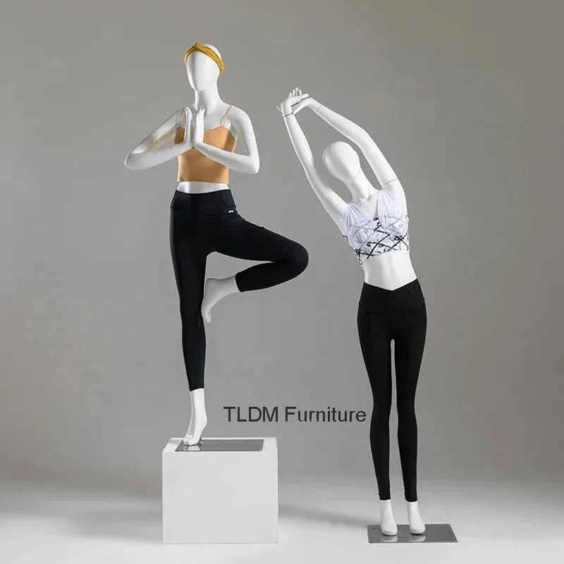 Clothing Mannequins Female Yoga Full Body Exercise Display Rack Clothing Store Female Model for Women's Clothing with Metal Base
Clothing Mannequins Female Yoga Full Body Exercise Display Rack Clothing Store Female Model for Women's Clothing with Metal Base