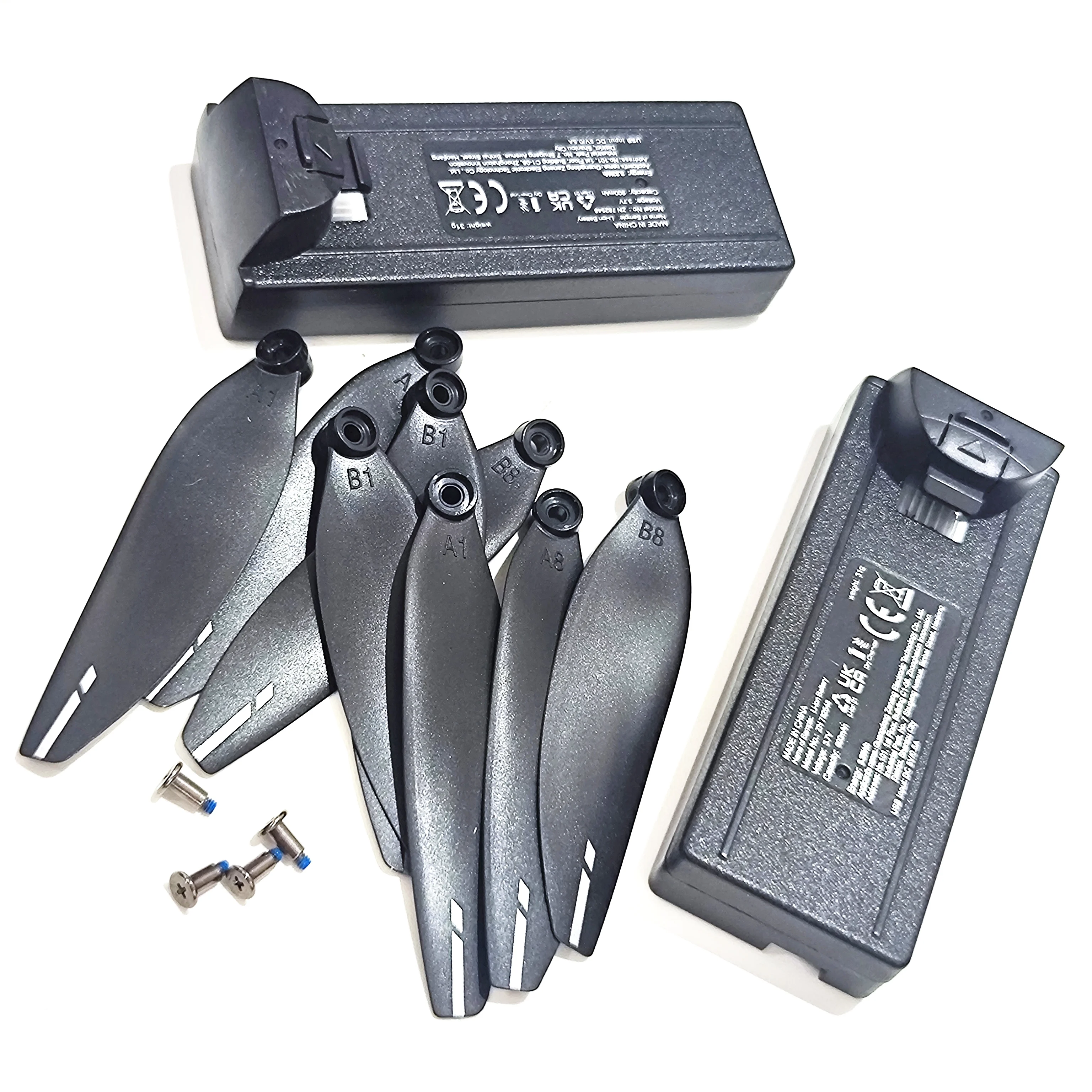 3.7V/900mAh Li-ion Battery 2PCS + 8PCS Blade Propellers Fan Props Fan Wings for Z105 Foldable Drone Original Accessories Parts
3.7V/900mAh Li-ion Battery 2PCS + 8PCS Blade Propellers Fan Props Fan Wings for Z105 Foldable Drone Original Accessories Parts
