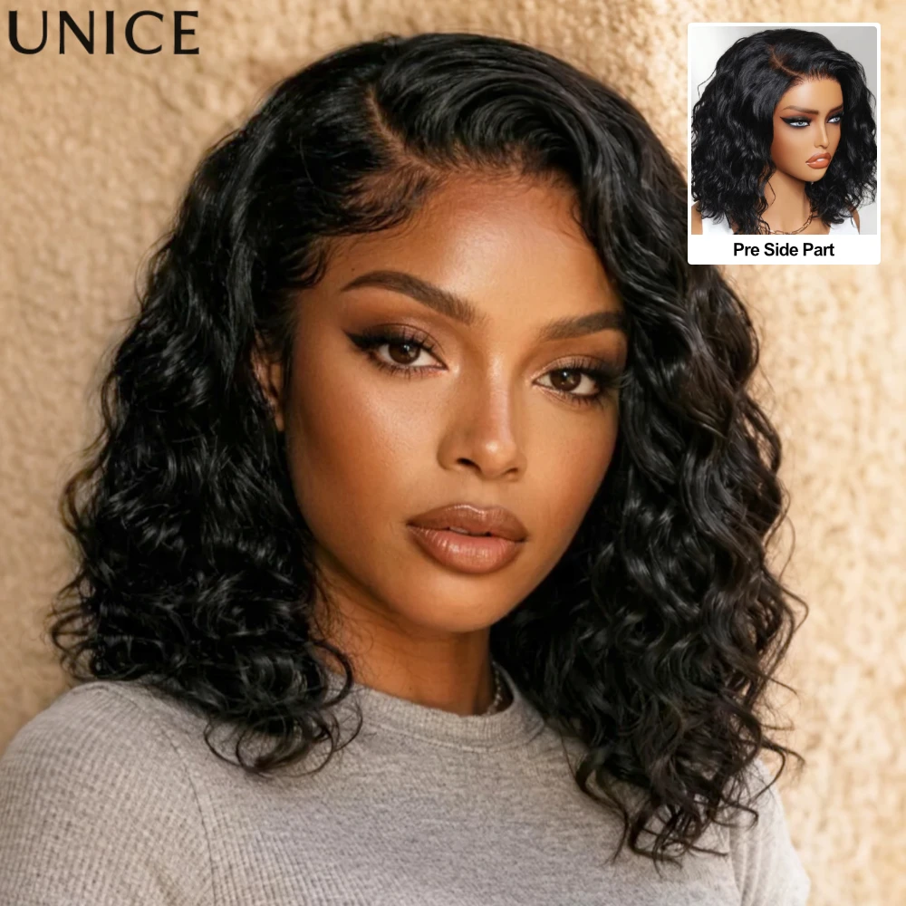 UNice Side Part Water Wave Bob Wig 220% Density Pre Cut Pre Bleached 6x4 Minimalist Lace Wigs 100% Human Hair Wig For Beginners
UNice Side Part Water Wave Bob Wig 220% Density Pre Cut Pre Bleached 6x4 Minimalist Lace Wigs 100% Human Hair Wig For Beginners