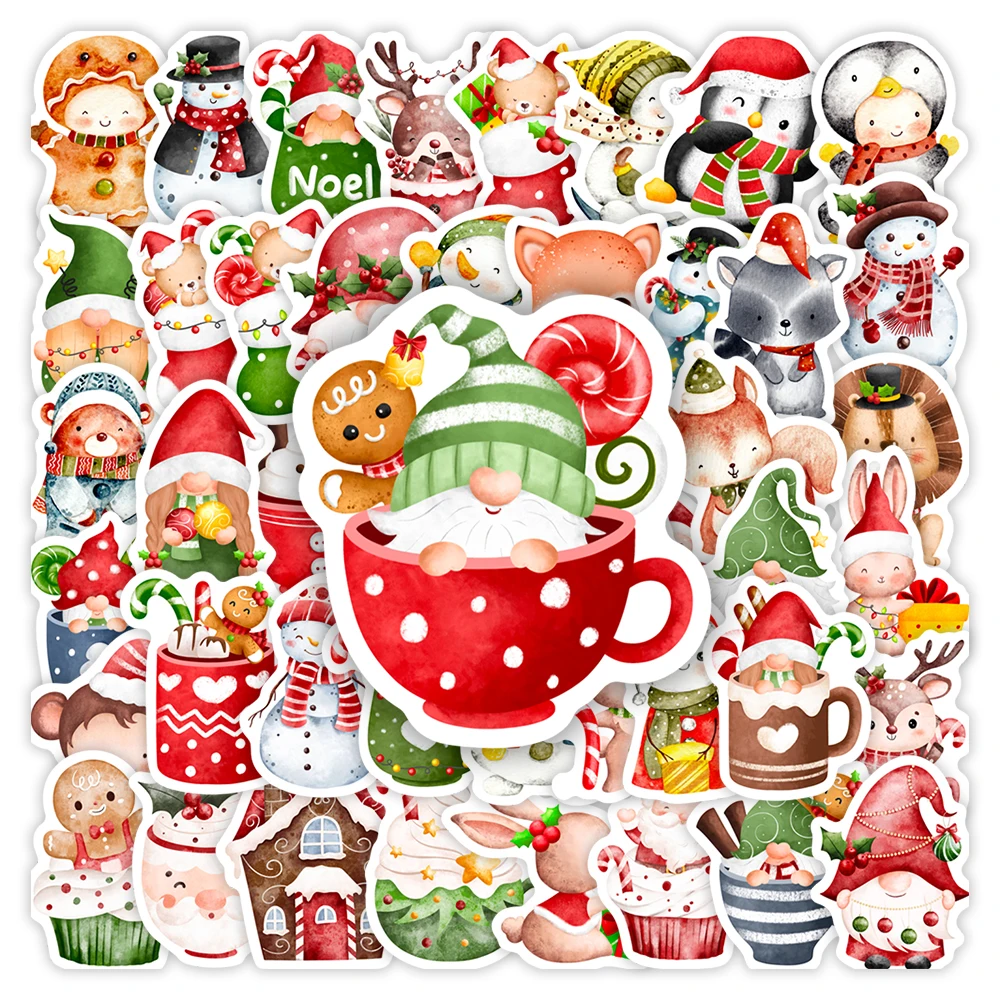 Fun Cartoon Christmas Stickers Santa Claus Cute Animals DIY Toys Waterproof Decal for Scrapbook Laptop Phone Bottles Decorative
Fun Cartoon Christmas Stickers Santa Claus Cute Animals DIY Toys Waterproof Decal for Scrapbook Laptop Phone Bottles Decorative