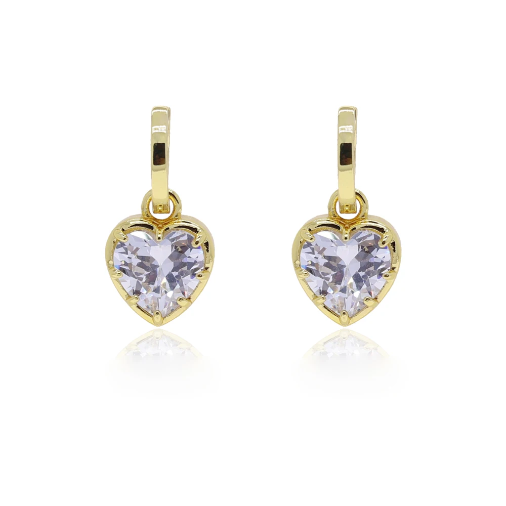 New Design Fashion Delicate Valentine's Gift Women Jewelry Paved Shiny Bling Heart Shape CZ Zircon Earring Necklace Ring Set
New Design Fashion Delicate Valentine's Gift Women Jewelry Paved Shiny Bling Heart Shape CZ Zircon Earring Necklace Ring Set