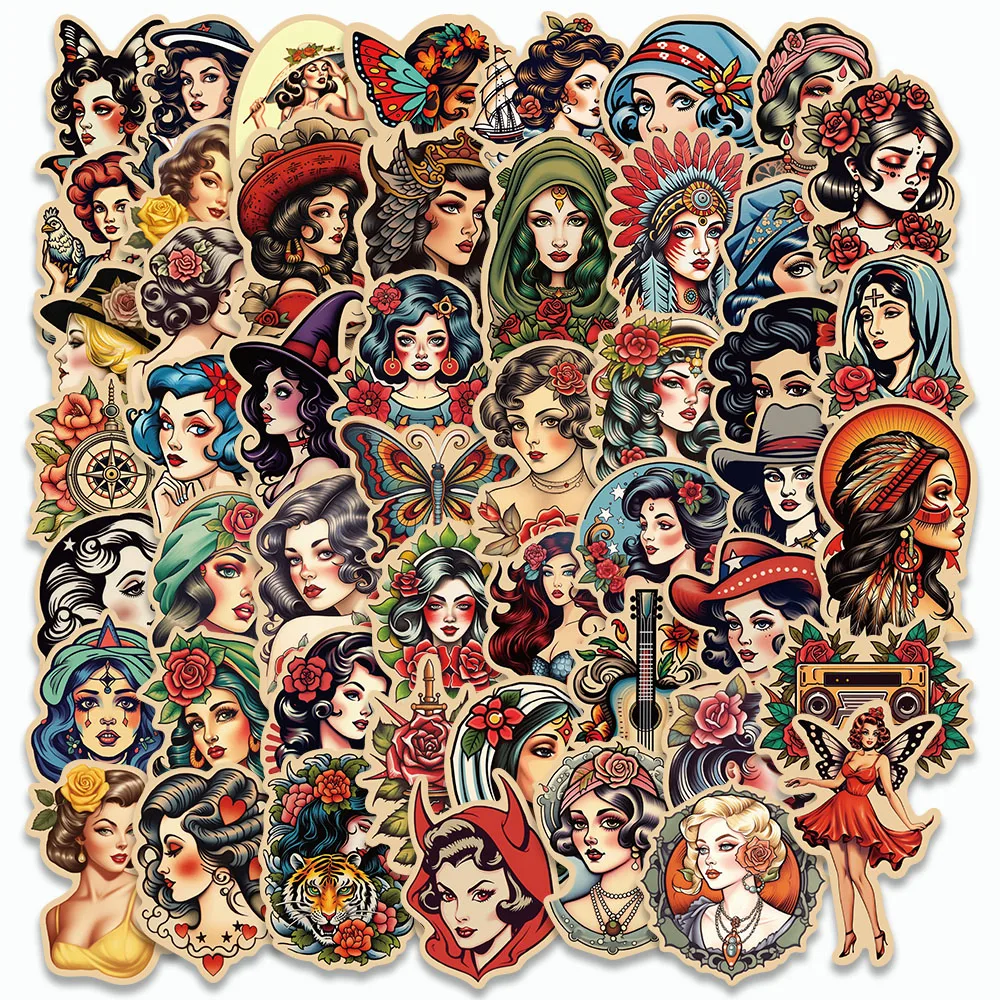 50PCS American Girl Stickers Retro Style Decals For Suitcase Skateboard Laptop Luggage Phone Car Styling DIY Graffiti Stickers
50PCS American Girl Stickers Retro Style Decals For Suitcase Skateboard Laptop Luggage Phone Car Styling DIY Graffiti Stickers