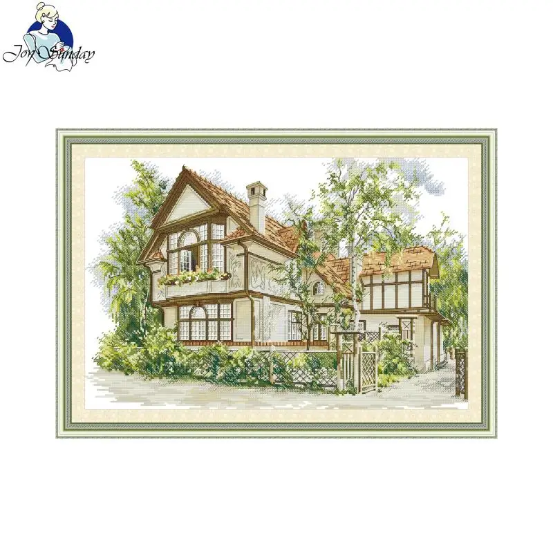 Joy Sunday Cross Stitch Kits Country House HD Pattern Printed Counted Aida Fabric 16CT 14CT 11CT Art Craft DIY Embroidery Kits
Joy Sunday Cross Stitch Kits Country House HD Pattern Printed Counted Aida Fabric 16CT 14CT 11CT Art Craft DIY Embroidery Kits