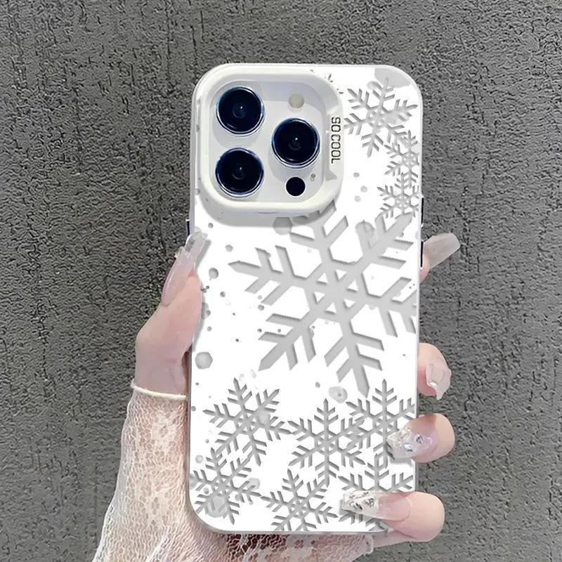 Snowflake pattern design phone case for iPhone 16 15 14 13 12 11 Pro/ Max/Plus shock-proof rear cover anti-fingerprint
Snowflake pattern design phone case for iPhone 16 15 14 13 12 11 Pro/ Max/Plus shock-proof rear cover anti-fingerprint