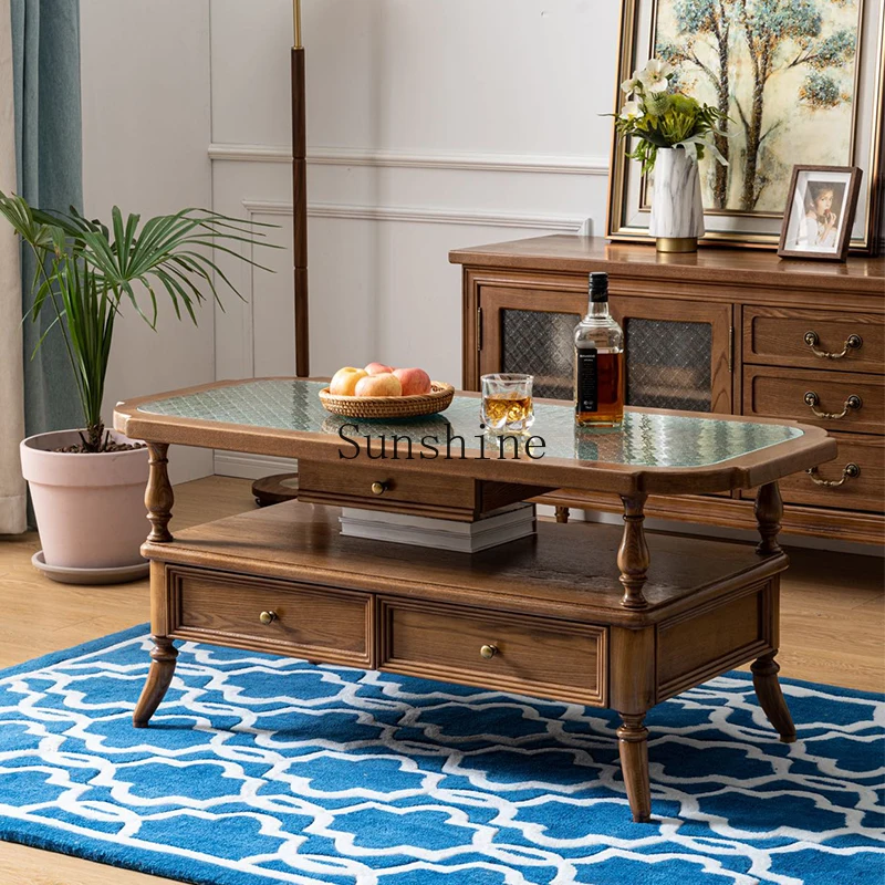 American light luxury simple design tea table living room home minimalist square solid wood
American light luxury simple design tea table living room home minimalist square solid wood