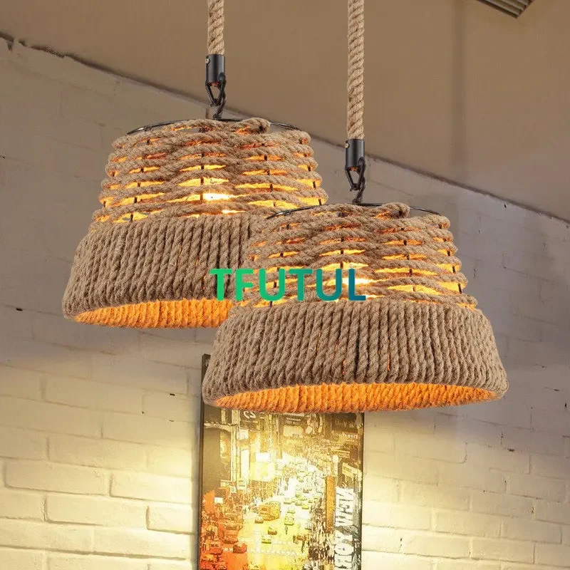 Vintage Style Chandelier American Rustic Hemp Rope Woven Pendant Hotel Cafe Restaurant Bar Decorative Lamps Christmas Decoration
Vintage Style Chandelier American Rustic Hemp Rope Woven Pendant Hotel Cafe Restaurant Bar Decorative Lamps Christmas Decoration