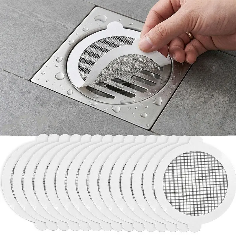15 pcs drain hair catcher mesh sheets, adhesive mesh strainers for shower drains, kitchen sinks and bathtubs, effectively trap hair, food scraps and lint to prevent pipe clogging, multi-purpose adhesive drain protectors for daily household use
15 pcs drain hair catcher mesh sheets, adhesive mesh strainers for shower drains, kitchen sinks and bathtubs, effectively trap hair, food scraps and lint to prevent pipe clogging, multi-purpose adhesive drain protectors for daily household use