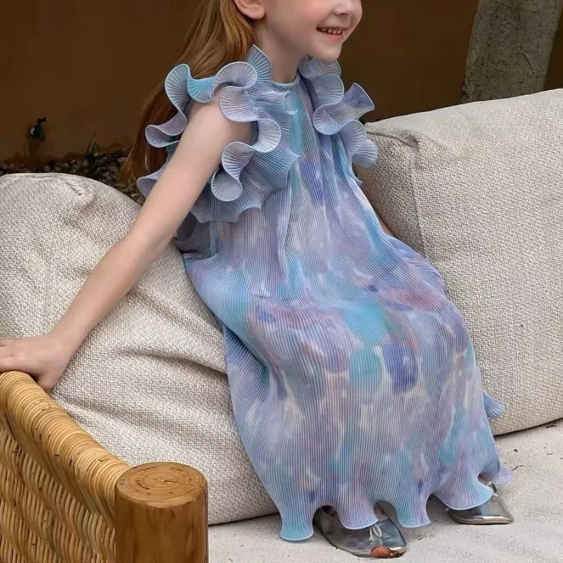 Girls Summer 2024 New Pullover Round Neck Spliced Printed Flying Sleeves Tank Top Gradient Color Loose Casual Princess Dress
Girls Summer 2024 New Pullover Round Neck Spliced Printed Flying Sleeves Tank Top Gradient Color Loose Casual Princess Dress