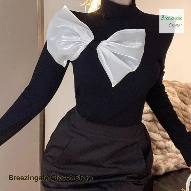 French style fashion Hepburn bow half-high collar thick sanding bottoming shirt women's spring and autumn new black blouse.
French style fashion Hepburn bow half-high collar thick sanding bottoming shirt women's spring and autumn new black blouse.