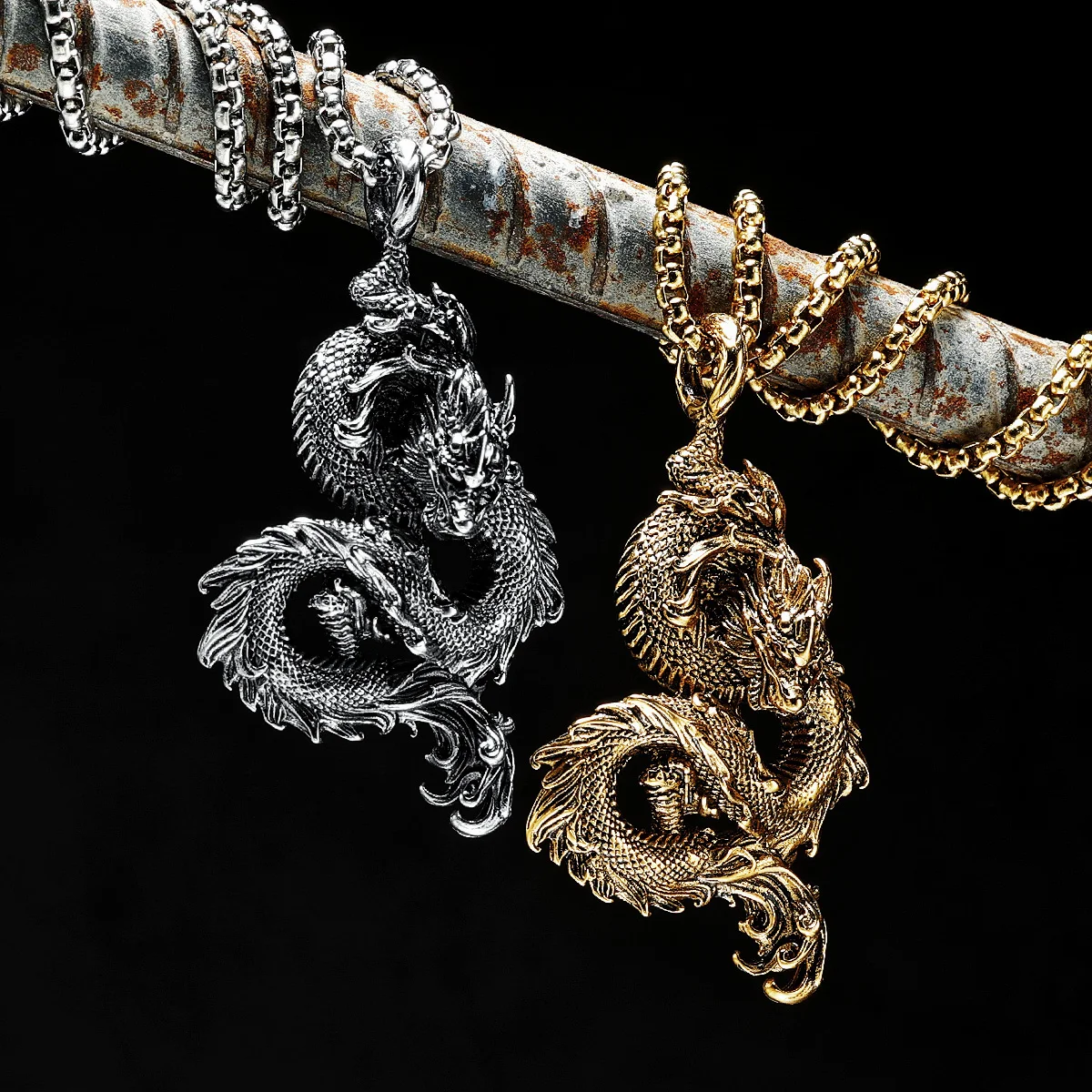 Flying Dragon Necklaces 316L Stainless Steel Retro China Loong Men Pendants Chain Rock Punk for Friend Male Jewelry Best Gift
Flying Dragon Necklaces 316L Stainless Steel Retro China Loong Men Pendants Chain Rock Punk for Friend Male Jewelry Best Gift