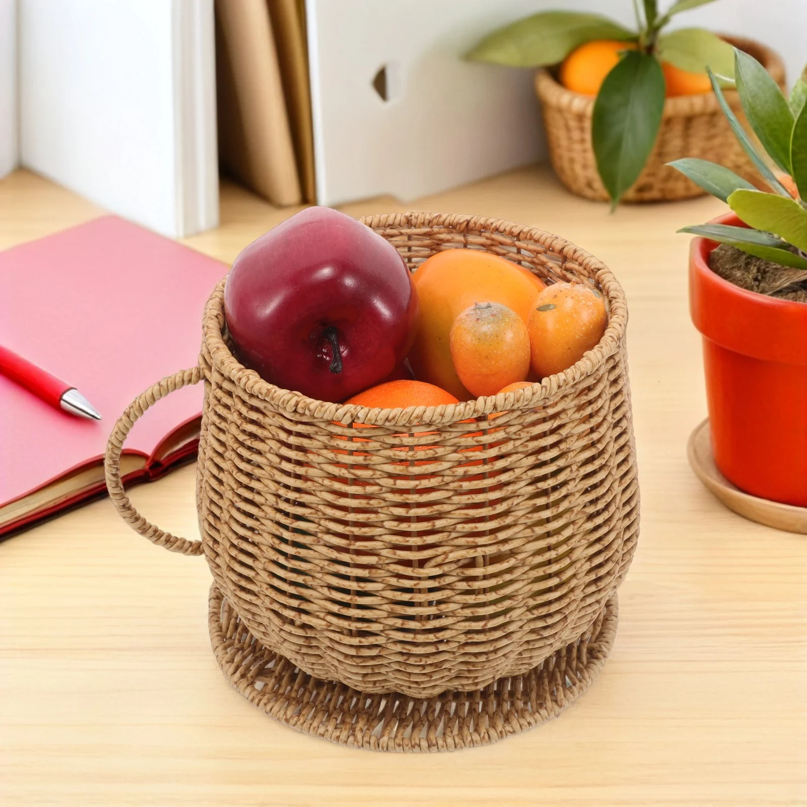 Coffee Cup Shaped Storage Basket Faux Rattan Fruit Vegetable Organizer Multipurpose Kitchen Countertop Container Portable Woven
Coffee Cup Shaped Storage Basket Faux Rattan Fruit Vegetable Organizer Multipurpose Kitchen Countertop Container Portable Woven