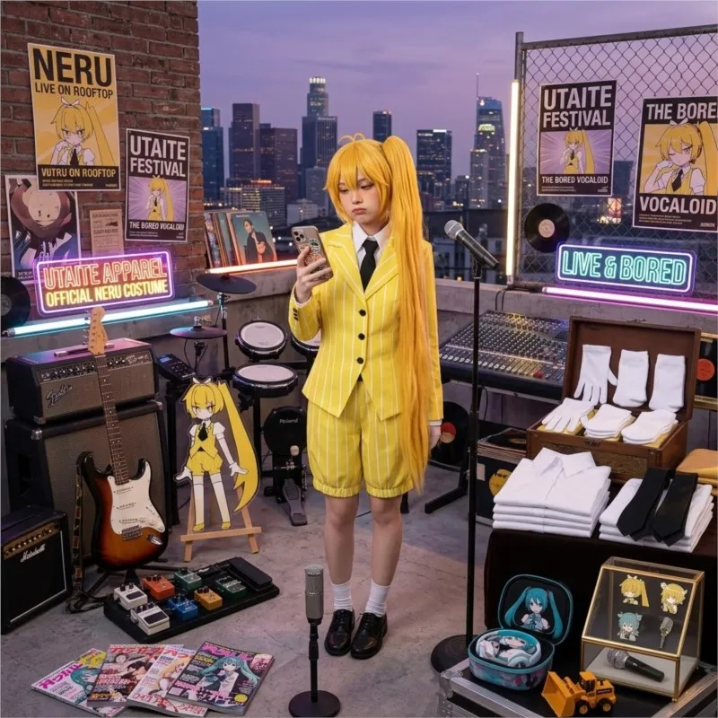 JK Uniform Shirt Vest Shorts Halloween Party Virtual Hypnotist Akita Neru Cosplay Costume V Home Akita Neru Lemon Yellow College
JK Uniform Shirt Vest Shorts Halloween Party Virtual Hypnotist Akita Neru Cosplay Costume V Home Akita Neru Lemon Yellow College