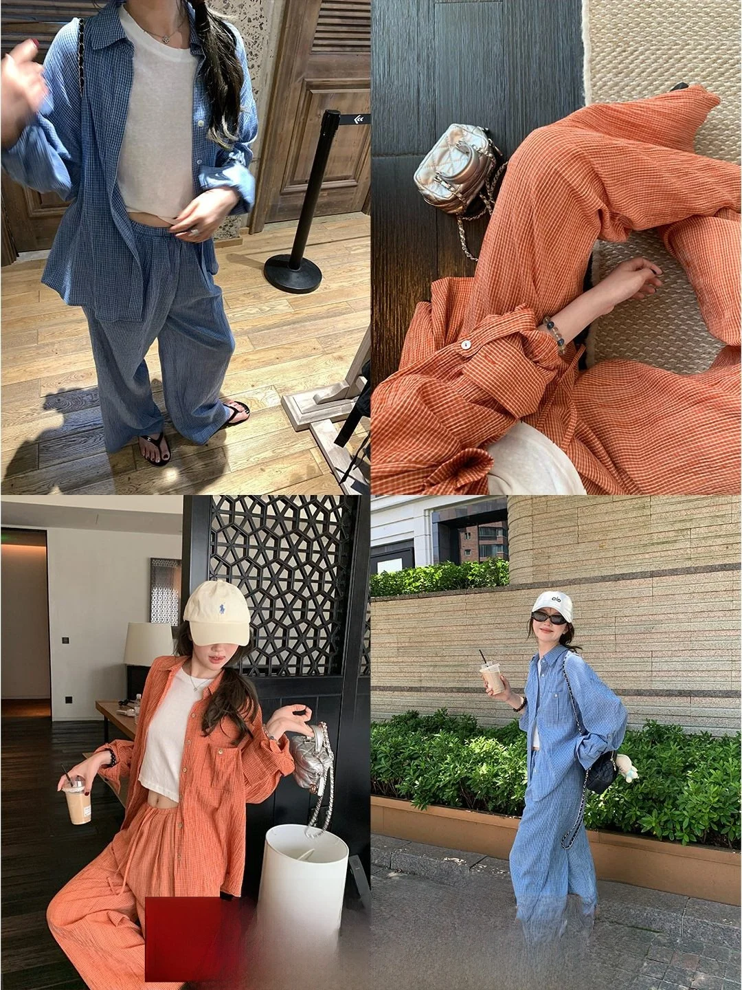 Comfortable Slow Faion! Retro Plaid Sun Protection irt Wide Leg Pants Women Summer Set Cotton Long Sve Collar But...
Comfortable Slow Faion! Retro Plaid Sun Protection irt Wide Leg Pants Women Summer Set Cotton Long Sve Collar But...