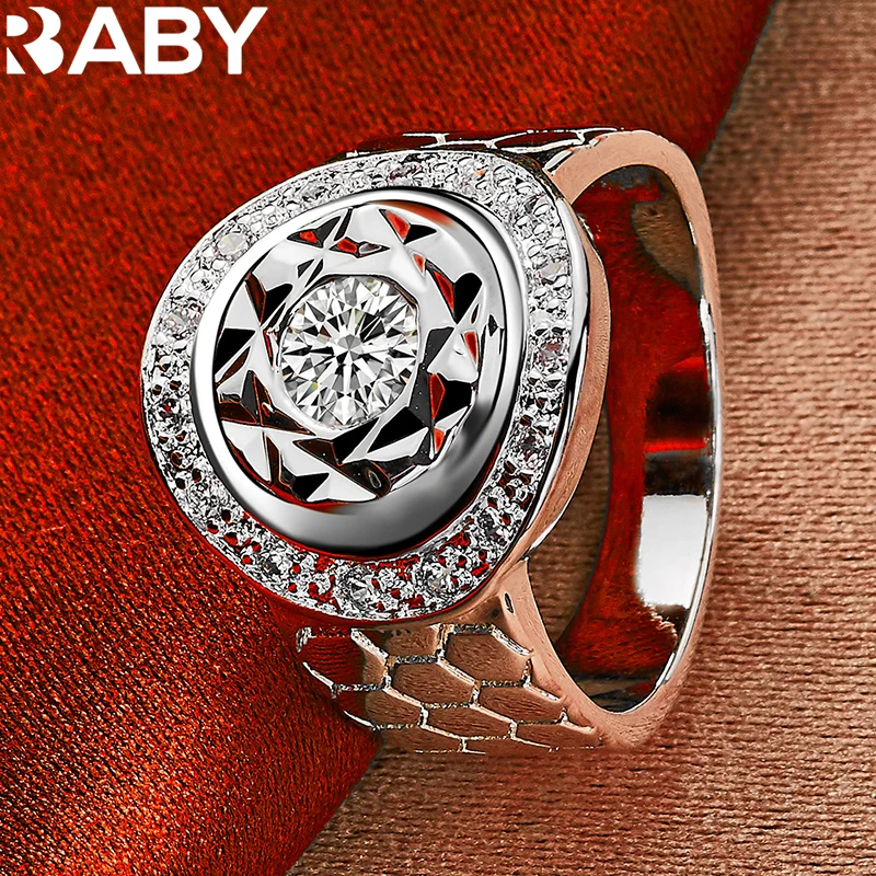 925 Sterling Silver Honeycomb Round Big Zircon Ring For Man Women Wedding Fashion Party Trend Jewelry Noble Charm Accessories
925 Sterling Silver Honeycomb Round Big Zircon Ring For Man Women Wedding Fashion Party Trend Jewelry Noble Charm Accessories