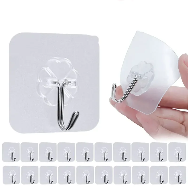 10PCS Transparent Stainless Steel Strong Self Adhesive Hooks Key Storage Hanger for Kitchen Bathroom Door Wall Multi-Function
10PCS Transparent Stainless Steel Strong Self Adhesive Hooks Key Storage Hanger for Kitchen Bathroom Door Wall Multi-Function