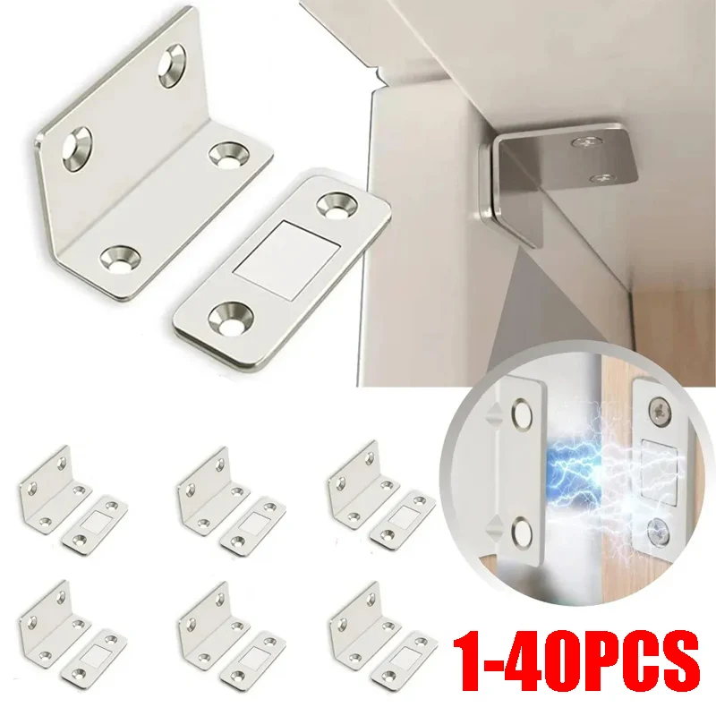 1-40 шт. L-образный магнитный фиксатор Push-Pull — сверхпрочная клейкая подложка, установка без инструментов для раздвижных дверей, шкафов 
1-40 шт. L-образный магнитный фиксатор Push-Pull — сверхпрочная клейкая подложка, установка без инструментов для раздвижных дверей, шкафов