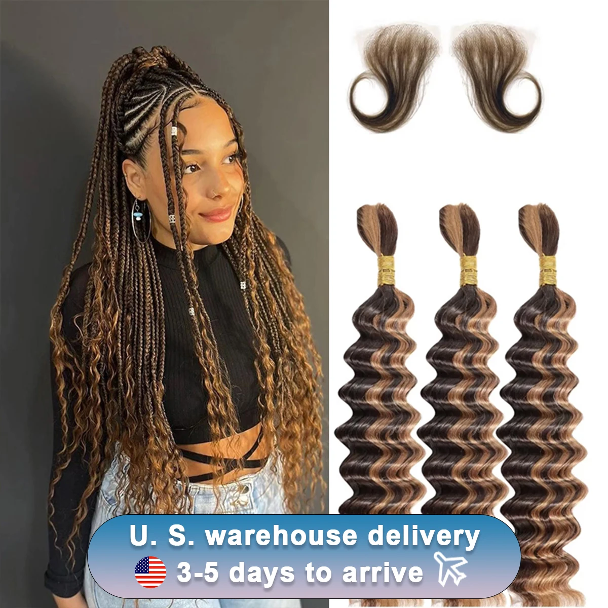 Deep Wave Bulk P4/27 human Bundles Hair 100 percent Human Hair Unprocessed Brazilian Virgin Hair for Human Hair Extensions
Deep Wave Bulk P4/27 human Bundles Hair 100 percent Human Hair Unprocessed Brazilian Virgin Hair for Human Hair Extensions
