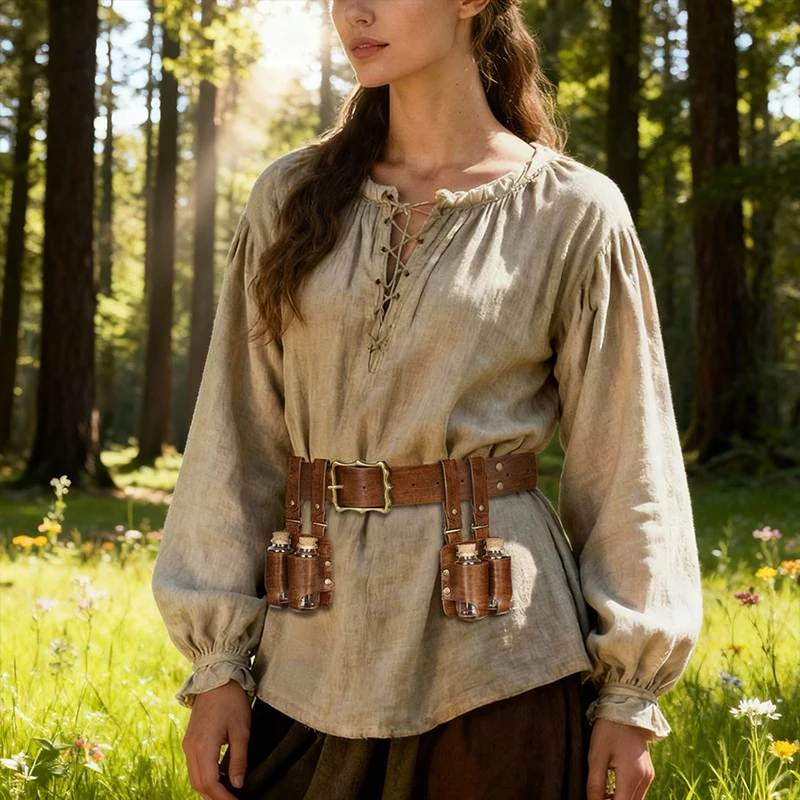 Retro Medieval Waist Wizard Alchemy Bottle With Belt Viking Style Warrior PU Leather Cosplay Props Costumes Alchemy Kit
Retro Medieval Waist Wizard Alchemy Bottle With Belt Viking Style Warrior PU Leather Cosplay Props Costumes Alchemy Kit