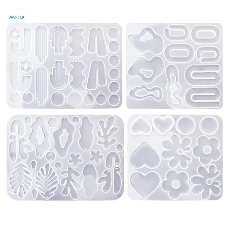 4Pcs Resin Earring Jewelry Casting Mold Silicone Pendant Mold Diy Crafts Mold Jewelry Crafts Supplies for Women
4Pcs Resin Earring Jewelry Casting Mold Silicone Pendant Mold Diy Crafts Mold Jewelry Crafts Supplies for Women
