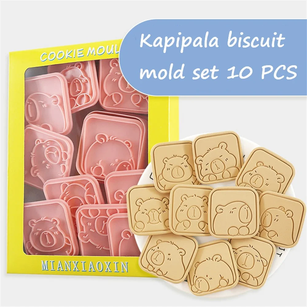 10Pcs/set Kapibala. Cookie Cutters Plastic 3D Cartoon Pressable Biscuit Mold Cookie Stamp Kitchen Baking Pastry Bakeware Tools
10Pcs/set Kapibala. Cookie Cutters Plastic 3D Cartoon Pressable Biscuit Mold Cookie Stamp Kitchen Baking Pastry Bakeware Tools