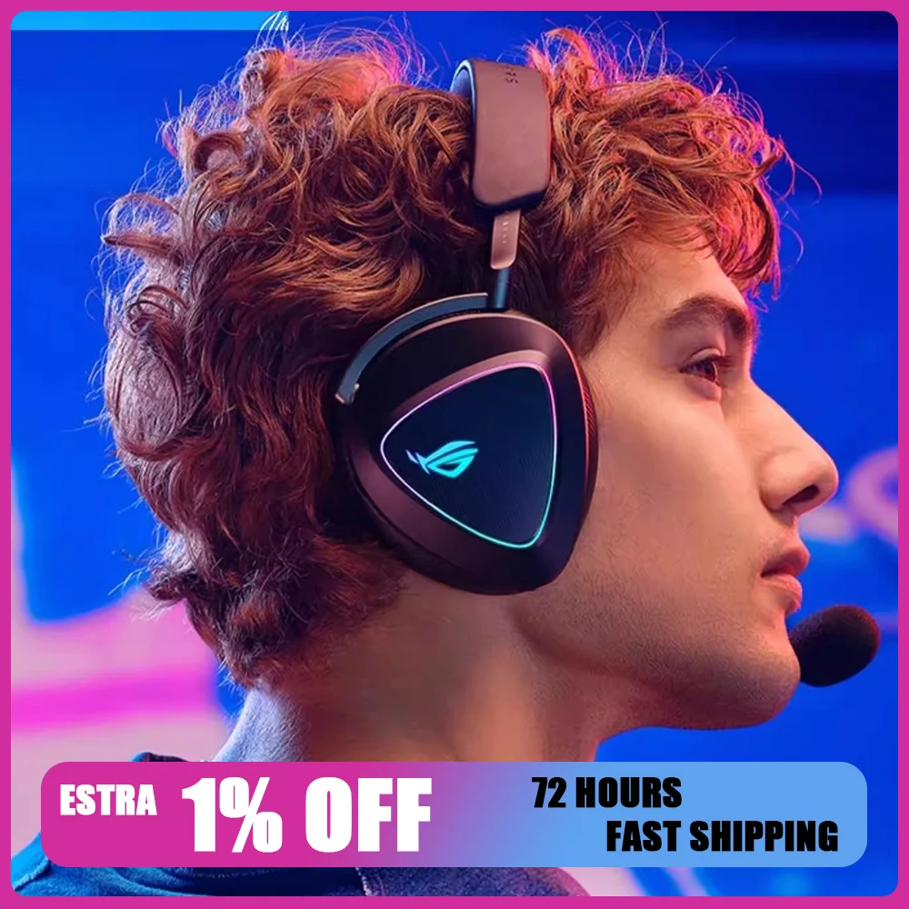ROG Prism2 Wireless Headphones 7.1 Surround Sound Effect 50mm titanium-plated diaphragm Game Headset Light Weight Pc Accessories
ROG Prism2 Wireless Headphones 7.1 Surround Sound Effect 50mm titanium-plated diaphragm Game Headset Light Weight Pc Accessories