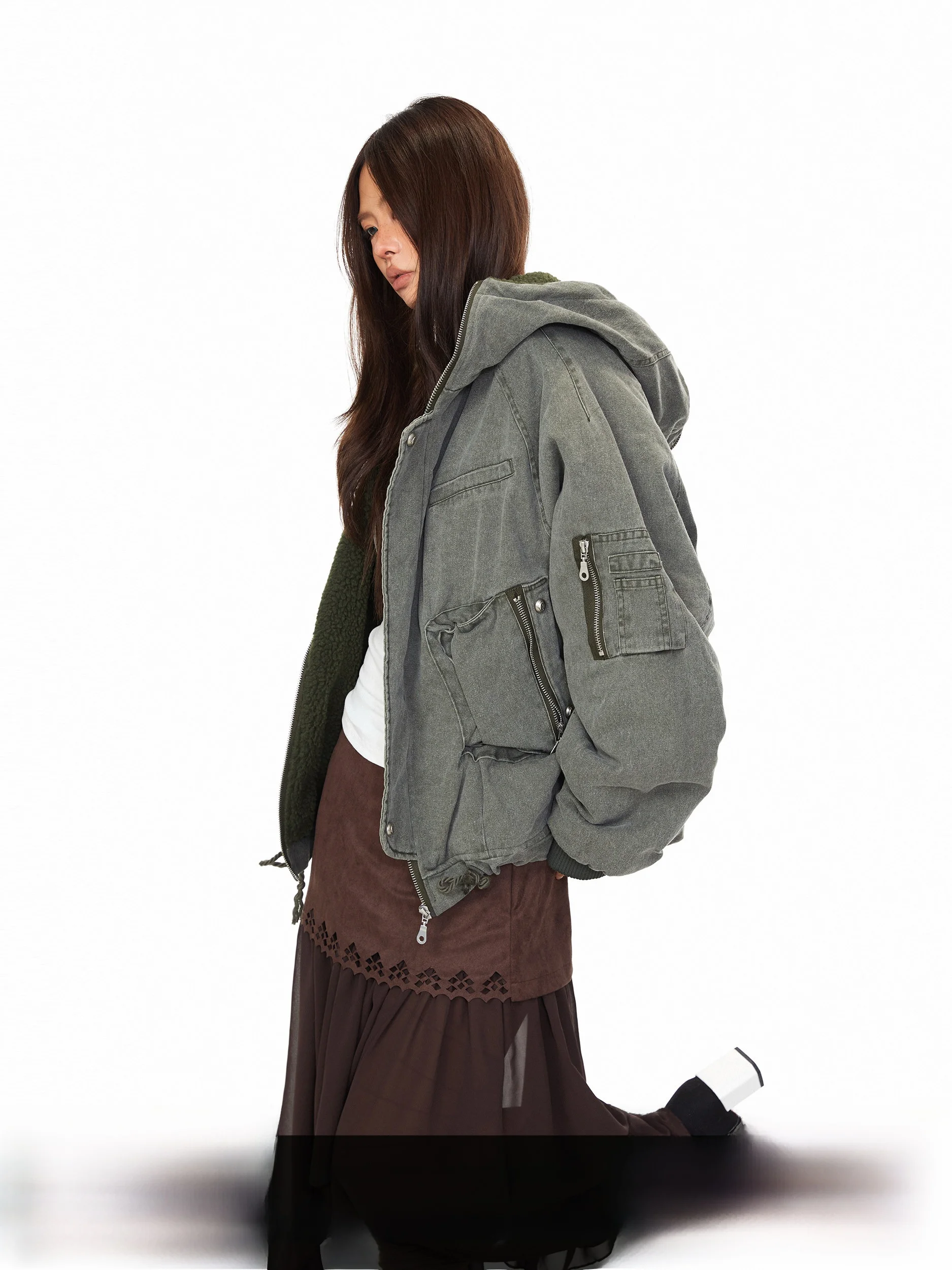 Blabb Thiened Fce Lined Hooded Denim Workwear Jaet Cotton Padded Winter American Sle Loose Fit Women's Coat
Blabb Thiened Fce Lined Hooded Denim Workwear Jaet Cotton Padded Winter American Sle Loose Fit Women's Coat