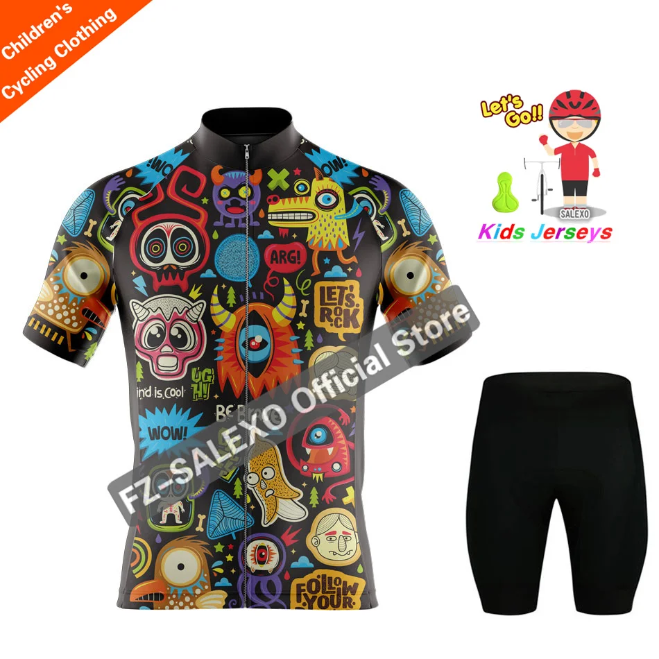 Graffiti Cartoon Kids Cycling Jersey Set BOY AND GIRLShort Sleeve Bike Uniform Sports Bicycle Clothing child MTB Clothes Wear
Graffiti Cartoon Kids Cycling Jersey Set BOY AND GIRLShort Sleeve Bike Uniform Sports Bicycle Clothing child MTB Clothes Wear