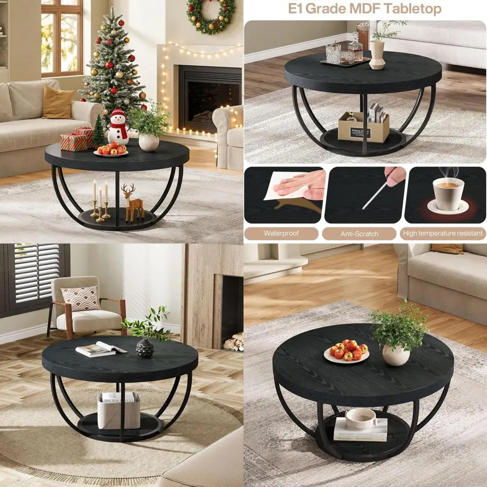 Современный двухуровневый круглый журнальный столик диаметром 31,7 с местом для хранения вещей, идеально подходит для гостиной
Современный двухуровневый круглый журнальный столик диаметром 31,7 с местом для хранения вещей, идеально подходит для гостиной