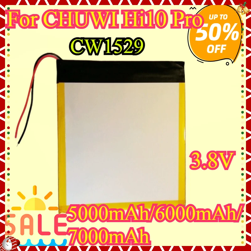 New High-quality Replaceable Battery for Chuwi Hi10 Pro CW1529 10.1" Tablet for Inner 30125130 2Line
New High-quality Replaceable Battery for Chuwi Hi10 Pro CW1529 10.1" Tablet for Inner 30125130 2Line