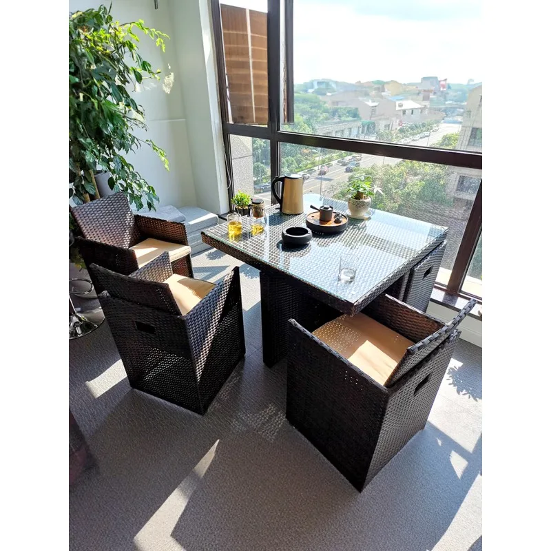 Outdoor table and chair combination balcony courtyard garden outdoor patio rattan chairs
Outdoor table and chair combination balcony courtyard garden outdoor patio rattan chairs