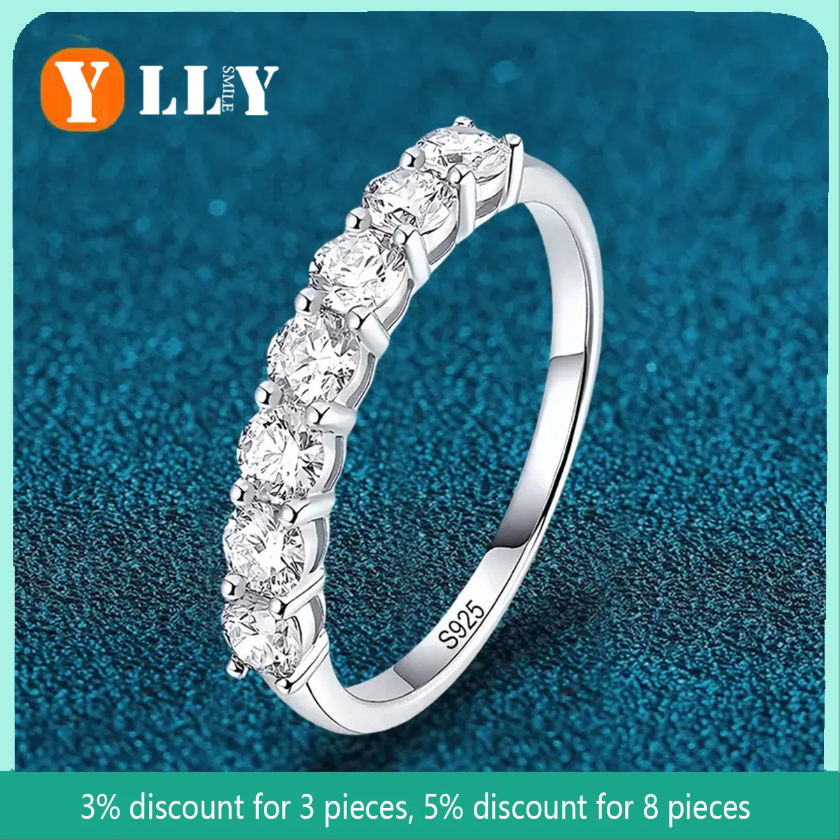 YYLL Full Moissanite Ring for Women S925 Sterling Silver with White Gold Plated Diamond Wedding Bridal Band Rings Fine Jewelry
YYLL Full Moissanite Ring for Women S925 Sterling Silver with White Gold Plated Diamond Wedding Bridal Band Rings Fine Jewelry