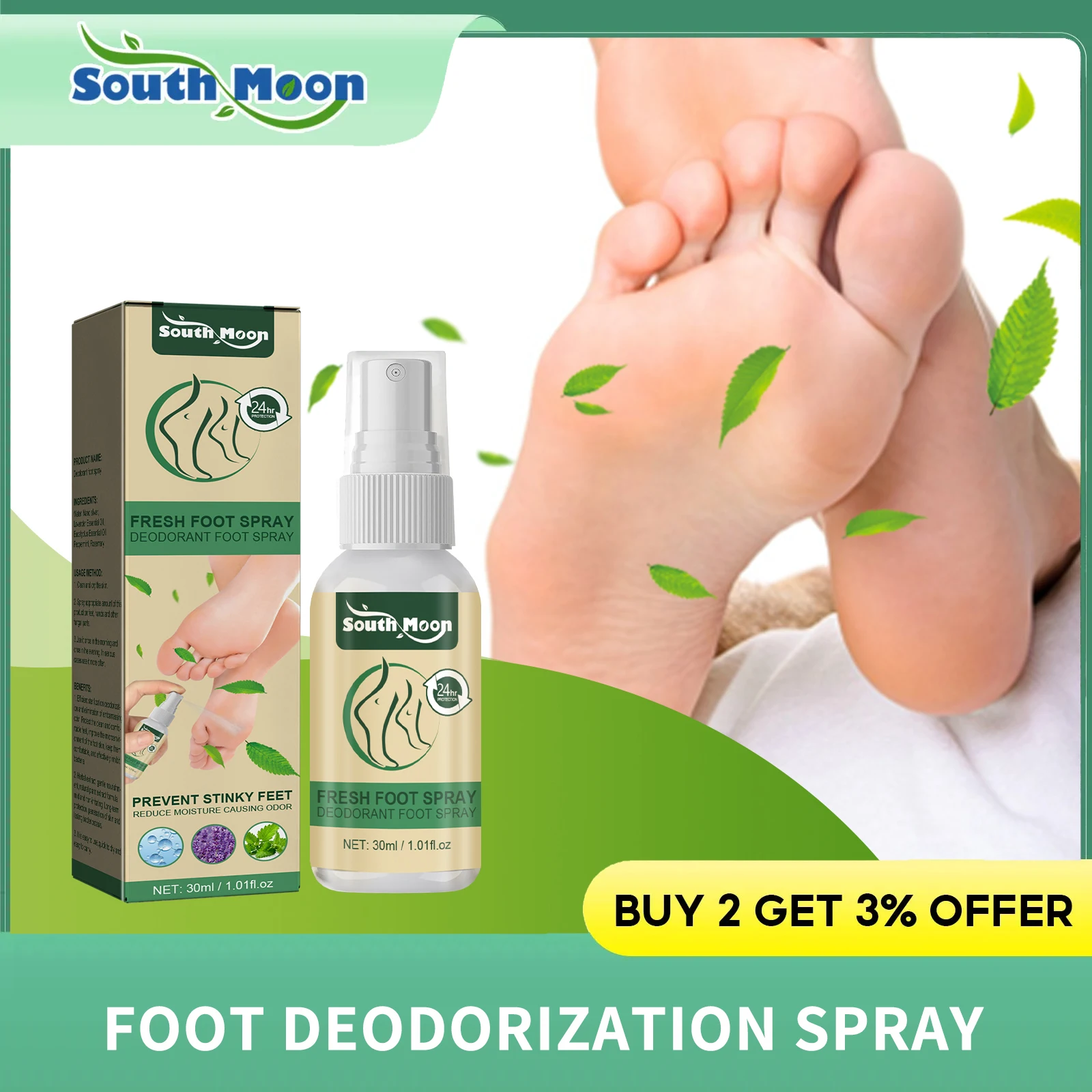 Foot Odor Removal Spray Anti Foot Bacterial Infection Sweaty Feet Treatment Antiperspirant Shoes Stink Remover Fresh Deodorant
Foot Odor Removal Spray Anti Foot Bacterial Infection Sweaty Feet Treatment Antiperspirant Shoes Stink Remover Fresh Deodorant