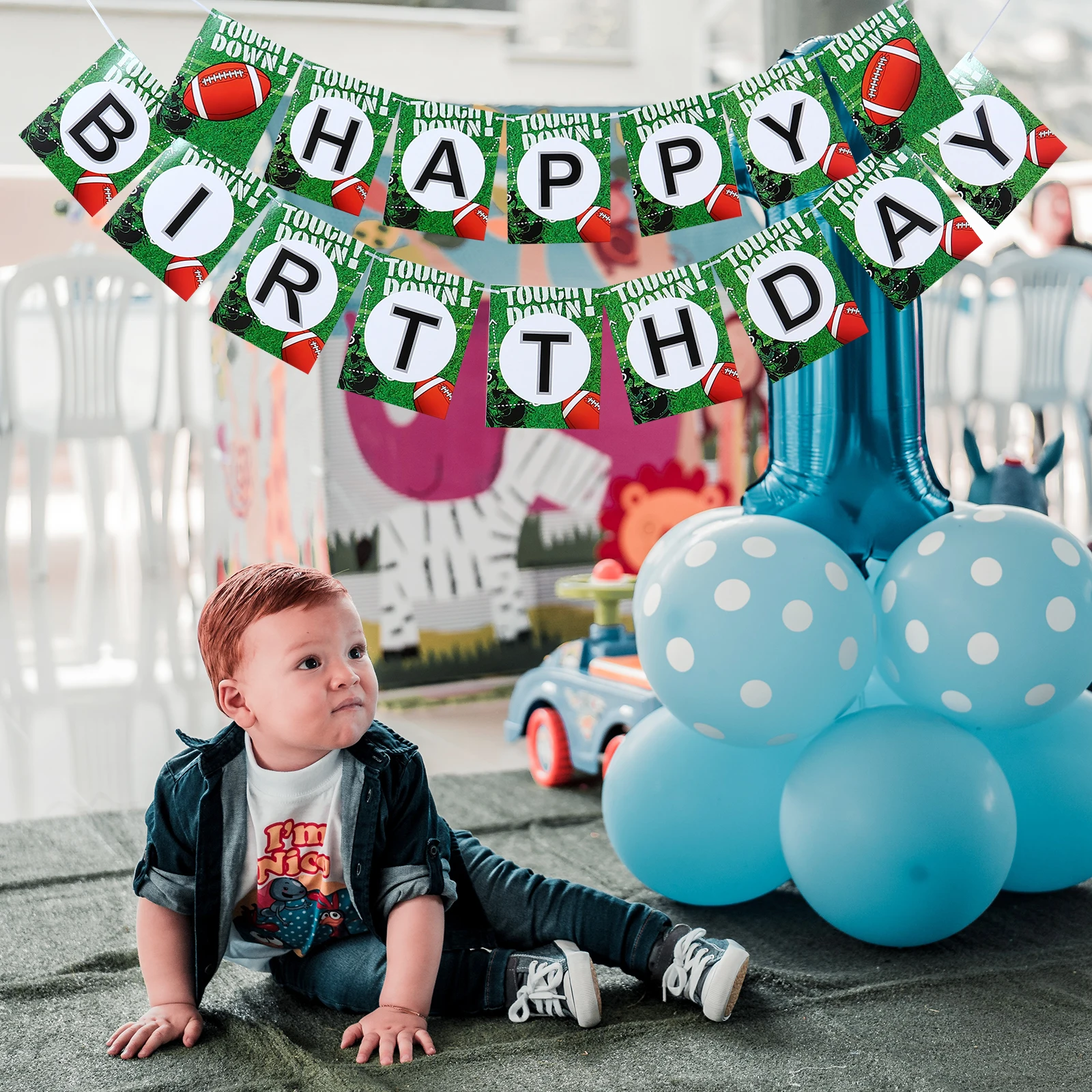 Rugby Flag Birthday Party Banner Eco Friendly Stringed Lightweight Dangling Decoration Football Theme Prop 
Rugby Flag Birthday Party Banner Eco Friendly Stringed Lightweight Dangling Decoration Football Theme Prop