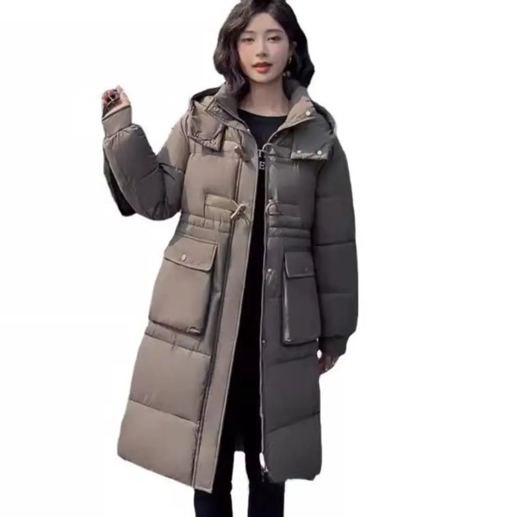 Women's Wine Red Horn Buckle down Cotton-Padded Jacket Long Fashion Western Style Winter Coat European Cotton
Women's Wine Red Horn Buckle down Cotton-Padded Jacket Long Fashion Western Style Winter Coat European Cotton