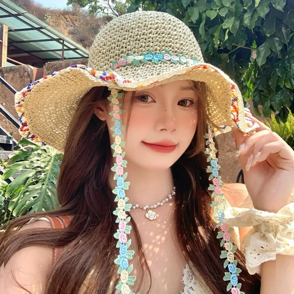 Elegant Woman's Straw Hat Breathable INS Lace Brim Sunshade Cap Wide Brim UV Protection Women's Sun Visor Hats Casual Wear
Elegant Woman's Straw Hat Breathable INS Lace Brim Sunshade Cap Wide Brim UV Protection Women's Sun Visor Hats Casual Wear