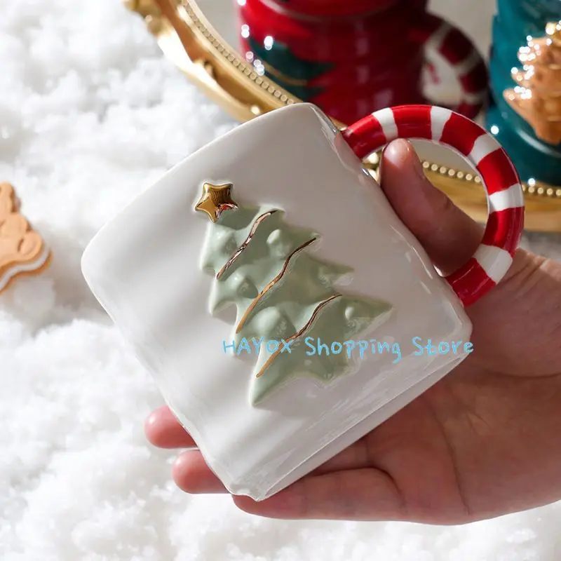 Christmas Ceramic Embossed Coffee Cup with Lid and Spoon Breakfast Oatmeal Milk Cups Home Water Cup Christmas Gift
Christmas Ceramic Embossed Coffee Cup with Lid and Spoon Breakfast Oatmeal Milk Cups Home Water Cup Christmas Gift