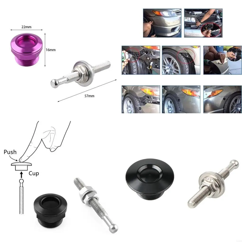 Automotive Quick Release Hood 22mm, 6 Piece Pin Hardware X37F
Automotive Quick Release Hood 22mm, 6 Piece Pin Hardware X37F