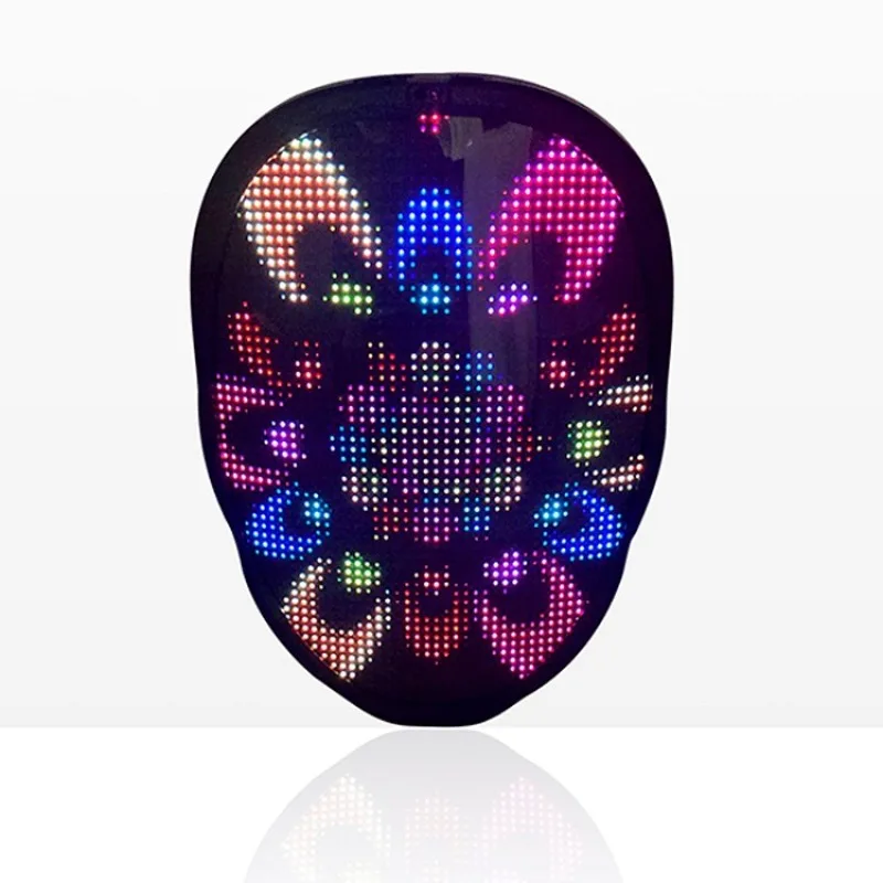 Маска для лица с полноцветной LED-подсветкой для вечеринки на Хэллоуин, управляемая через приложение
Маска для лица с полноцветной LED-подсветкой для вечеринки на Хэллоуин, управляемая через приложение