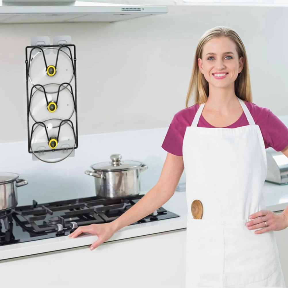 2-Pack Pot Lid Holders For Kitchen Cabinet - Wall-Mounted Or Door-Mounted Lid Organizer Rack Metal Pot Lid Holder-ABQU
2-Pack Pot Lid Holders For Kitchen Cabinet - Wall-Mounted Or Door-Mounted Lid Organizer Rack Metal Pot Lid Holder-ABQU