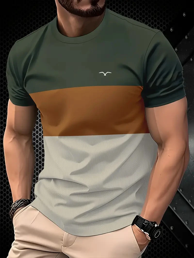 Men's Short Sleeve Summer Outdoor Breathable Round Neck T-Shirt Top Striped Printed Pattern Large Size Loose Men's Clothing
Men's Short Sleeve Summer Outdoor Breathable Round Neck T-Shirt Top Striped Printed Pattern Large Size Loose Men's Clothing